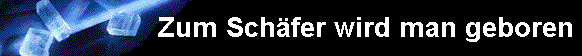  Zum Schfer wird man geboren 